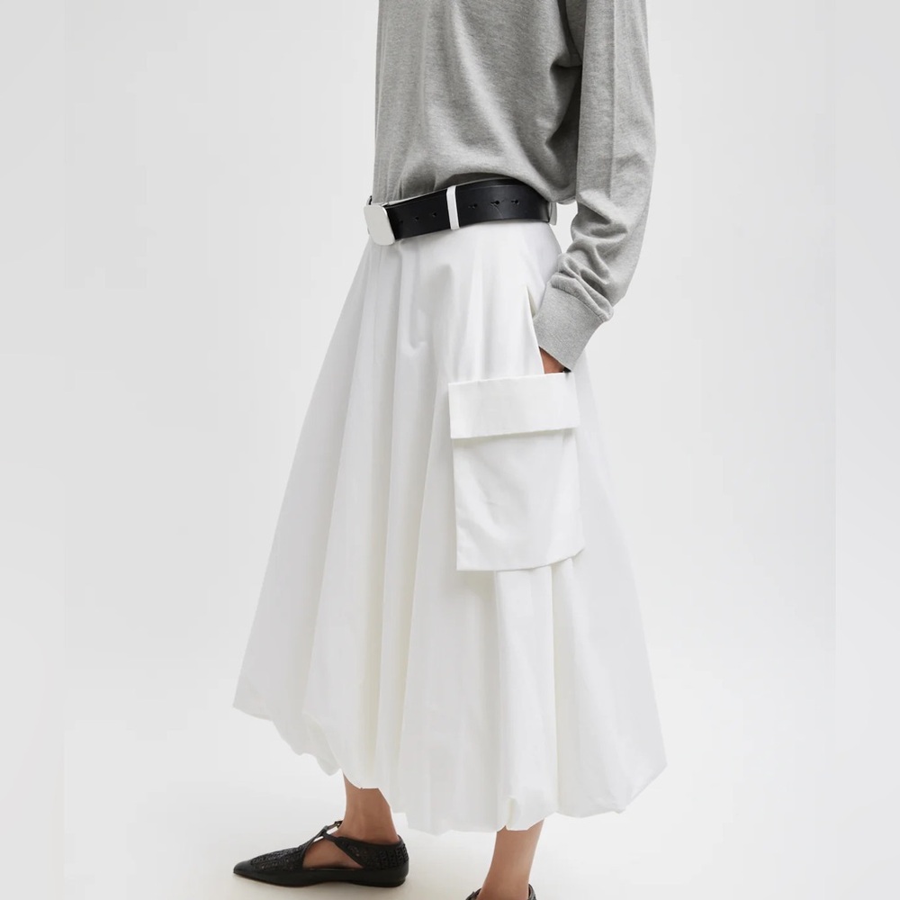Tibi Bio Twill Bubble Skirt